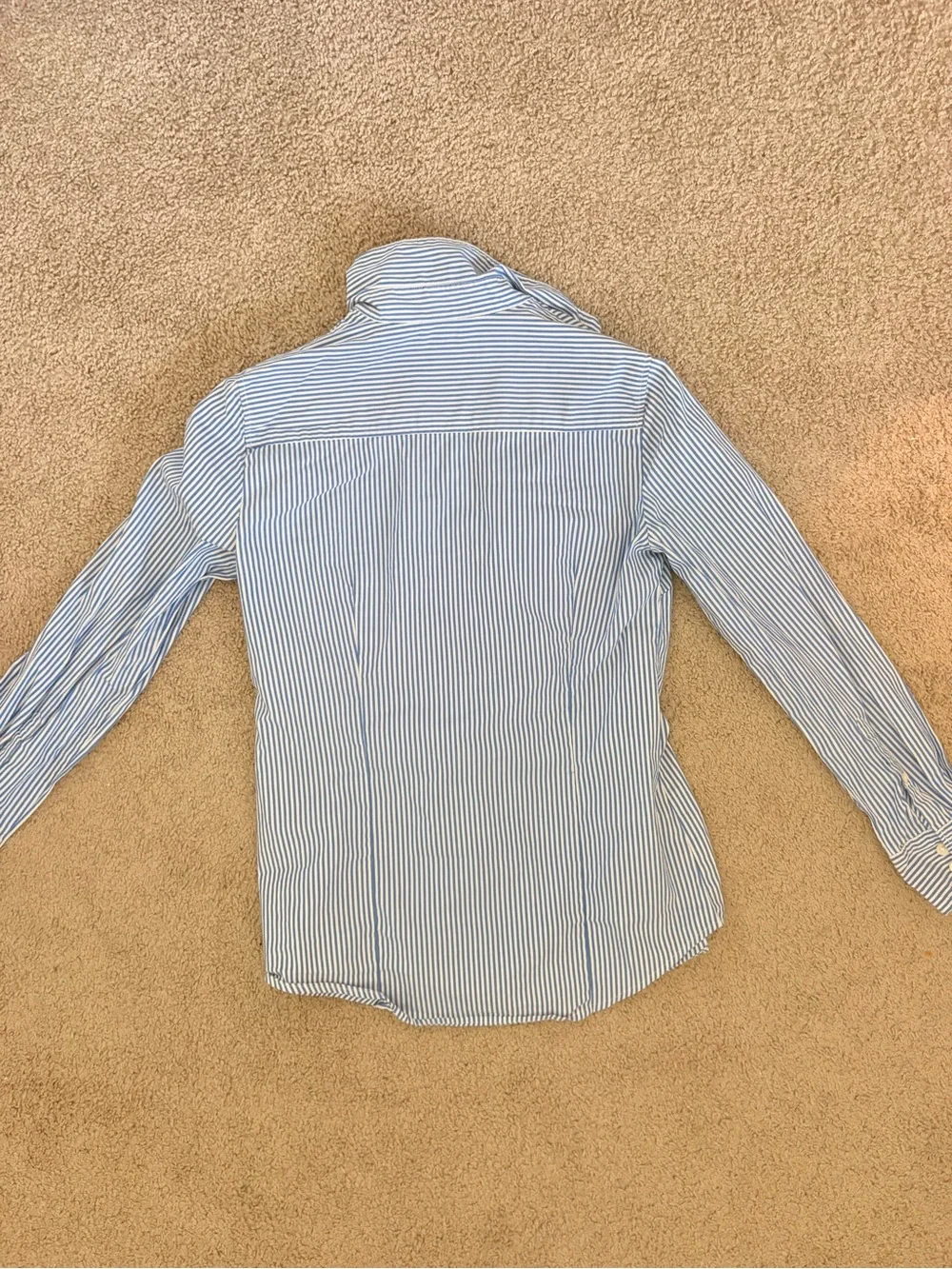 J. Crew Blue & White Striped Button-Down Shirt